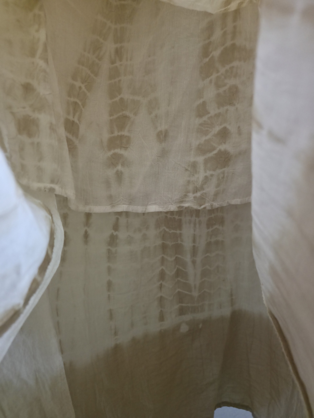 Tantrums Beige and White Tie-Dye Maxi Skirt Size M 100% Cotton - Picture 4 of 6